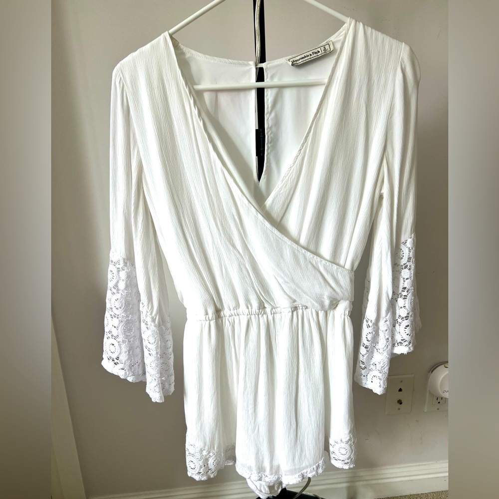 White Abercrombie romper